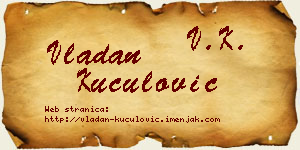 Vladan Kuculović vizit kartica